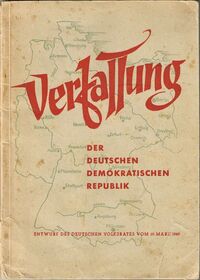 Endgültiger Entwurf der Verfassung der DDR vom 19. März 1949