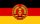 Die Dienstflagge der Nationalen Volksarmee der Deutschen Demokratischen Republik (Kriegsflagge zu Land), 1956–1990.