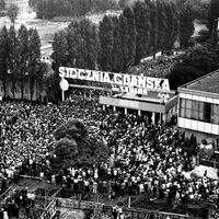 August-Streiks in Danziger Leninwerft 1980