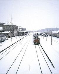 Grenzbahnhof Hof am 27. Dezember 1986