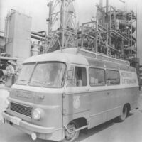 Messwagen für Luftverschmutzung des VEB Synthesewerk Schwarzheide, 14. Februar 1978