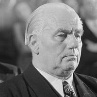 Portrait Wilhelm Pieck im Publikum der Bachfeier am 28. Juli 1950