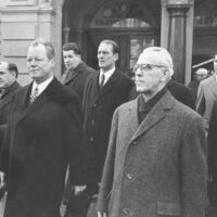 Das Erfurter Gipfeltreffen am 19.3.1970 war das erste Treffen zwischen einem deutschen Bundeskanzler (Willy Brandt, links) und einem Vorsitzenden des Ministerrates der DDR (Willi Stoph).